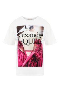 Хлопковая футболка Alexander McQueen