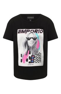 Хлопковая футболка Emporio Armani