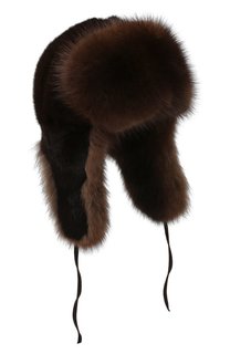Шапка-ушанка из меха норки и соболя FurLand