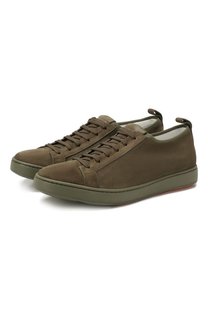 Замшевые кеды Santoni