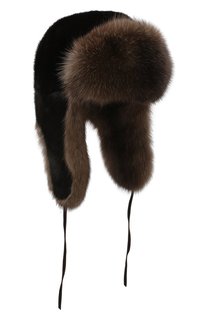 Шапка-ушанка из меха норки и соболя FurLand