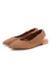 Кожаные балетки Santoni
