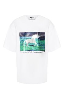 Хлопковая футболка MSGM