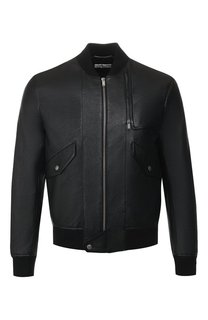 Кожаный бомбер Saint Laurent