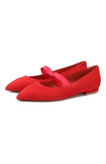 Замшевые балетки Santoni