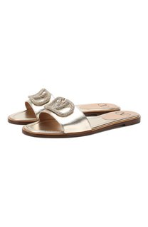 Кожаные шлепанцы Valentino Garavani VLOGO Valentino
