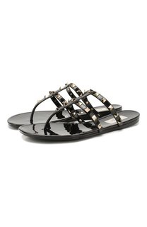 Резиновые шлепанцы Valentino Garavani Rockstud Valentino