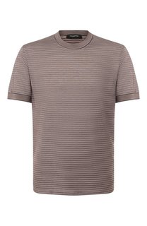 Футболка из смеси хлопка и шелка Ermenegildo Zegna