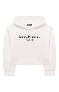 Укороченное худи из хлопка Balmain
