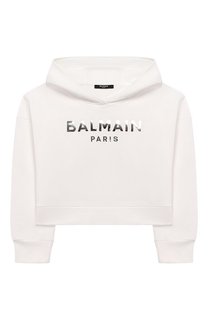 Укороченное худи из хлопка Balmain