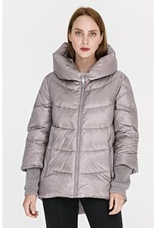 Пуховик с отделкой трикотажем La Reine Blanche