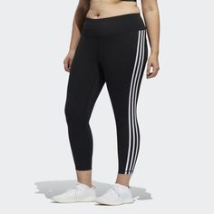 Укороченные леггинсы для фитнеса Believe This 3-Stripes adidas Performance