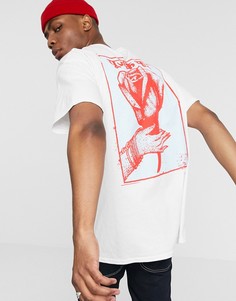 Футболка oversized с принтом на спине HNR LDN-Белый Honour