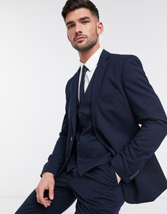 Узкий фланелевый пиджак French Connection wedding-Синий
