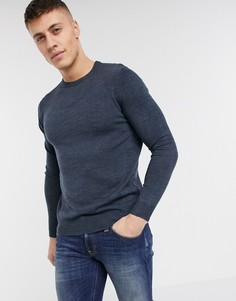 Синий меланжевый вязаный джемпер Brave Soul