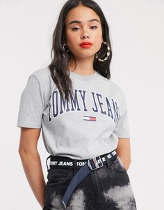 Футболка с логотипом Tommy Jeans-Серый