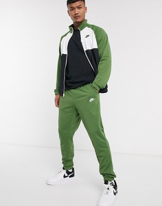 Зеленый спортивный костюм на молнии Nike