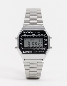 Серебристые цифровые часы Sekonda-Серебряный