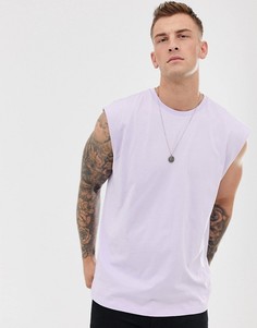 Фиолетовая удлиненная oversize-майка ASOS DESIGN-Фиолетовый