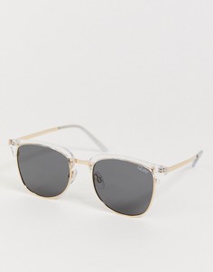 Квадратные солнцезащитные очки в стиле ретро Quay Evasive-Золотой