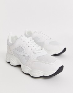 Белые кроссовки на массивной подошве Truffle Collection-Белый