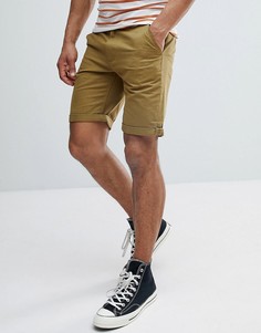 Шорты чиносы с отворотами D-Struct-Зеленый