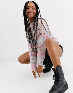 Разноцветный вязаный джемпер Bershka-Мульти