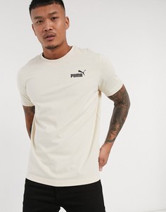 Светло-бежевая футболка с логотипом Puma-Светло-бежевый