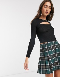 Черный топ Topshop