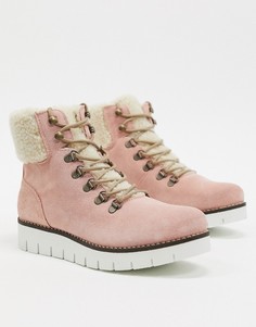 Кожаные походные ботинки Vero Moda-Розовый