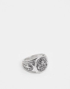 Кольцо-печатка ASOS DESIGN-Серебряный