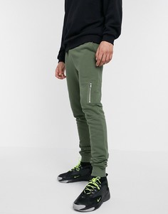 Джоггеры скинни цвета хаки ASOS DESIGN MA1-Зеленый