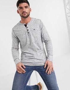 Футболка с длинными рукавами Hollister-Серый