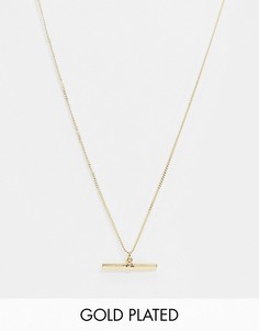 Позолоченное ожерелье-цепочка с планкой House of Freedom by Topshop-Золотой