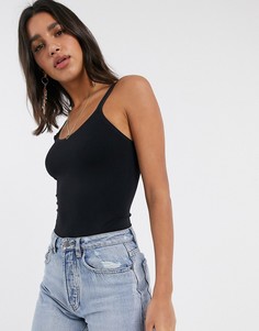 Черное бесшовное боди Vero Moda-Черный