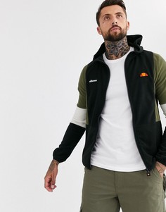 Черная флисовая куртка с короткой молнией ellesse Sotto-Черный