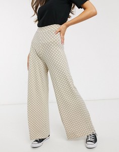 Широкие брюки в клетку ASOS DESIGN-Мульти