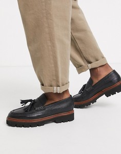 Черные кожаные лоферы Grenson-Черный