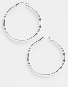 Серебристые серьги-кольца в стиле oversized от Weekday-Серебряный