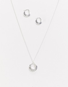Комплект из ожерелья с кольцом French Connection-Серебряный