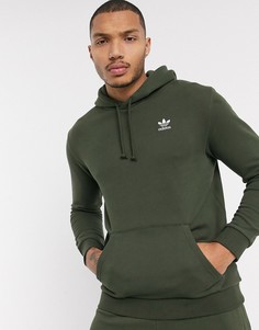 Худи цвета хаки с логотипом adidas Originals-Зеленый