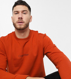 Оранжевый свитшот с логотипом Calvin Klein ASOS