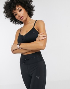 Черный бесшовный бюстгальтер Puma Studio