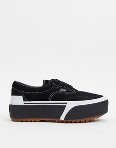 Черные замшевые кроссовки Vans Era-Черный