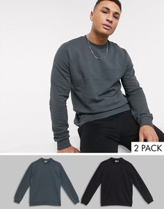 Набор из 2 свитшотов ASOS DESIGN-Мульти