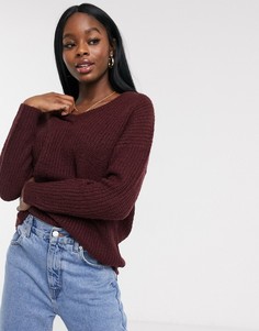 Джемпер с V-образным вырезом Brave Soul-Красный