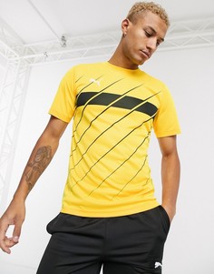 Желтая футболка с принтом Puma Football-Желтый