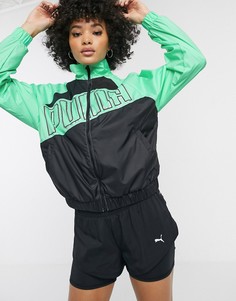 Зеленая куртка с логотипом Puma-Зеленый