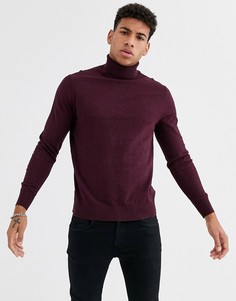Бордовая водолазка Burton Menswear-Красный