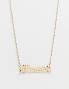 Ожерелье с подвеской ASOS DESIGN-Золотой